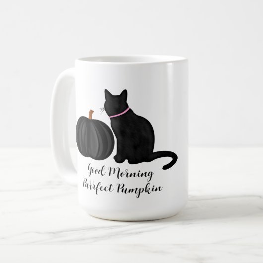 Good Morning Purrfect Pumpkin Coffee Koffiemok (Voorkant links)
