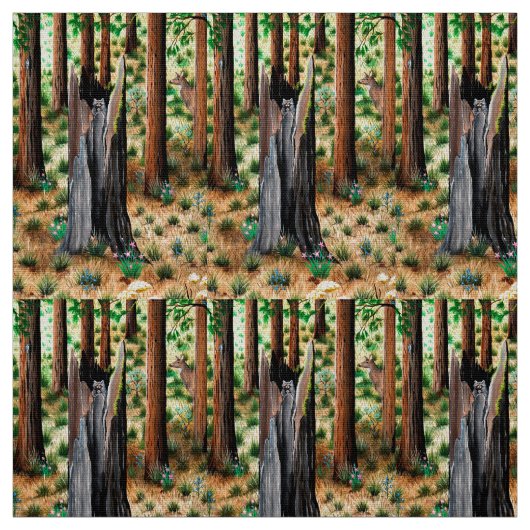 Good Morning Raccoon Fabric Stof (Swatch)