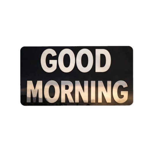 Good morning return address label (Voorkant)