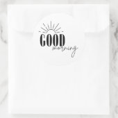 Good morning ronde sticker (Tas)