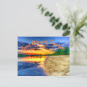 Good Morning Sunrise Sandy Tropical Beach Briefkaart (Staand voorkant)
