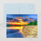 Good Morning Sunrise Sandy Tropical Beach Briefkaart (Voorkant / Achterkant)