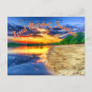 Good Morning Sunrise Sandy Tropical Beach Briefkaart