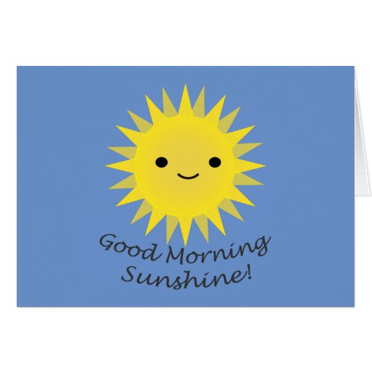Good Morning Sunshine Cute Kawaii Sun (Voorkant Horizontaal)