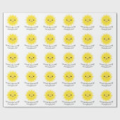 Good Morning Sunshine Cute Kawaii Sun Cadeaupapier (Vlak)