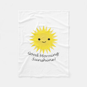 Good Morning Sunshine Cute Kawaii Sun Fleece Deken