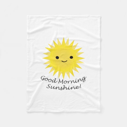 Good Morning Sunshine Cute Kawaii Sun Fleece Deken (Voorkant)