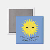 Good Morning Sunshine Cute Kawaii Sun Magneet (Voorkant / Achterkant)