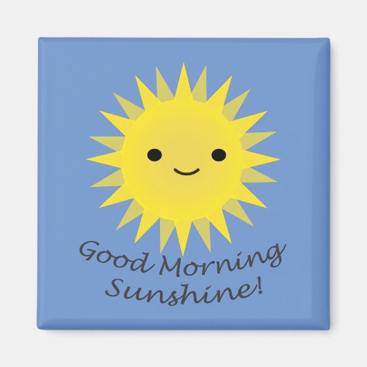 Good Morning Sunshine Cute Kawaii Sun Magneet (Voorkant)