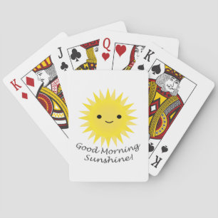 Good Morning Sunshine Cute Kawaii Sun Pokerkaarten
