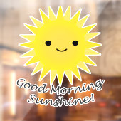 Good Morning Sunshine Cute Kawaii Sun Raamsticker (Vel 2)