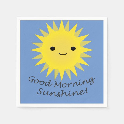 Good Morning Sunshine Cute Kawaii Sun Servet (Voorkant)