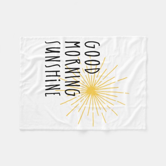 Good Morning Sunshine Fleece Deken (Voorkant (Horizontaal))