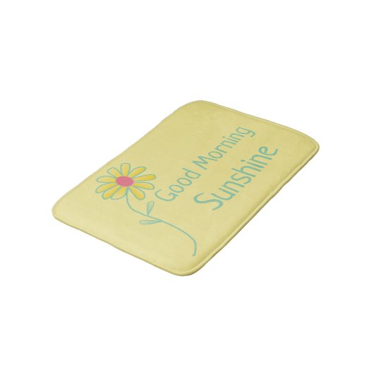 "Good Morning Sunshine" Geel en Green Daisy Badmat (Gekanteld)