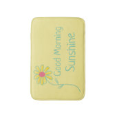 "Good Morning Sunshine" Geel en Green Daisy Badmat (Voorkant Verticaal)
