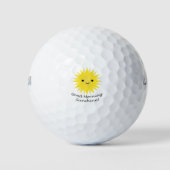 Good Morning Sunshine Kawaii Sun Golfballen (Voorkant)