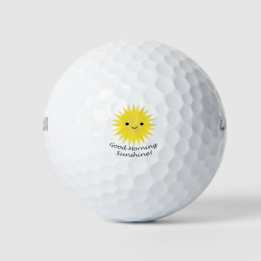 Good Morning Sunshine Kawaii Sun Golfballen (Voorkant)