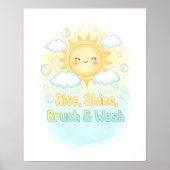 Good Morning Sunshine Kids Bathroom Wall Art Poster (Voorkant)