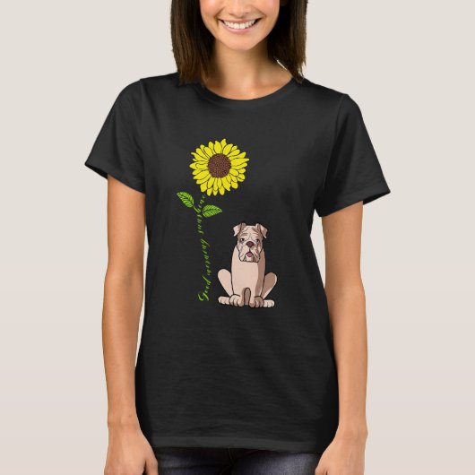 Good Morning Sunshine Love My English Bulldog Dog T-shirt (Voorkant)
