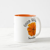 Good Morning Sunshine Marigold Tweekleurige Koffiemok (Voorkant rechts)