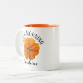 Good Morning Sunshine Marigold Tweekleurige Koffiemok (Voorkant links)