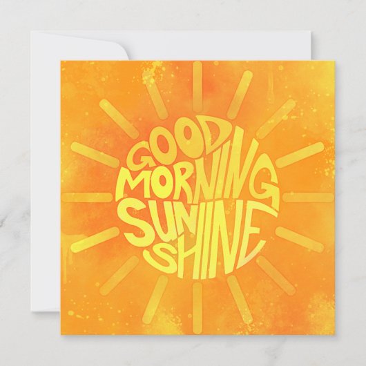 Good Morning, Sunshine. Notitiekaartje (Voorkant)