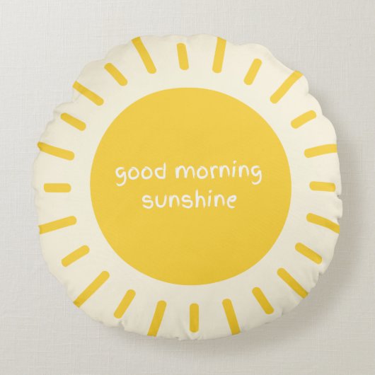 good morning sunshine nursery pillow rond kussen (Voorkant)