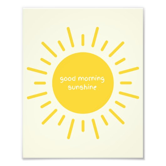 good morning sunshine nursery poster (Voorkant)