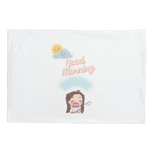 Good Morning Sunshine Pillow hoesje standaard maat Kussensloop (Achterkant)