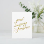 Good Morning Sunshine Quote Faux Gold Foil Quottes Briefkaart (Staand voorkant)