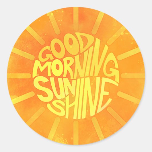 Good Morning, Sunshine. Ronde Sticker (Voorkant)