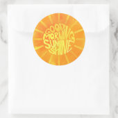 Good Morning, Sunshine. Ronde Sticker (Tas)