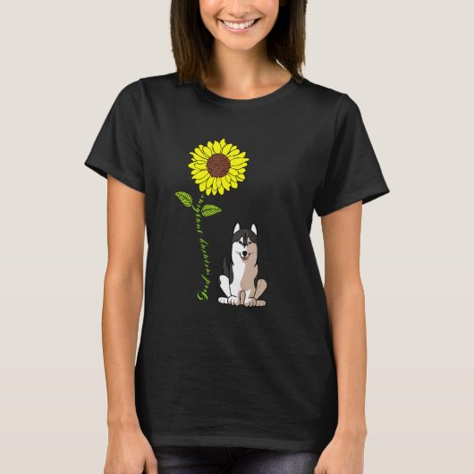 Good Morning Sunshine Siberian Husky Dog T-shirt (Voorkant)