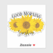 Good Morning Sunshine Sunflower Contour Sticker (Vel)
