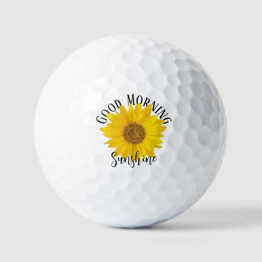 Good Morning Sunshine Sunflower Golfballen (Voorkant)