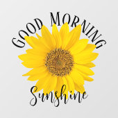Good Morning Sunshine Sunflower Raamsticker (Vel)
