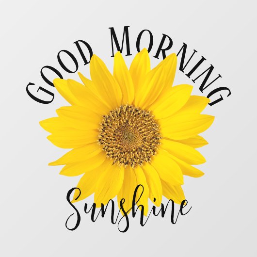 Good Morning Sunshine Sunflower Raamsticker (Vel)