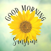 Good Morning Sunshine Sunflower Raamsticker (Vel 3)