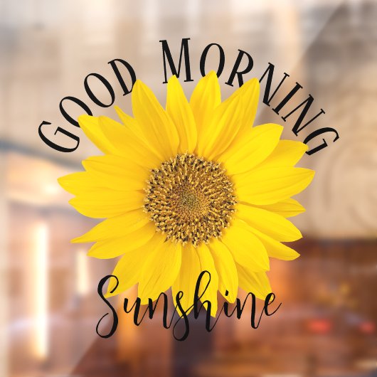 Good Morning Sunshine Sunflower Raamsticker (Vel 2)