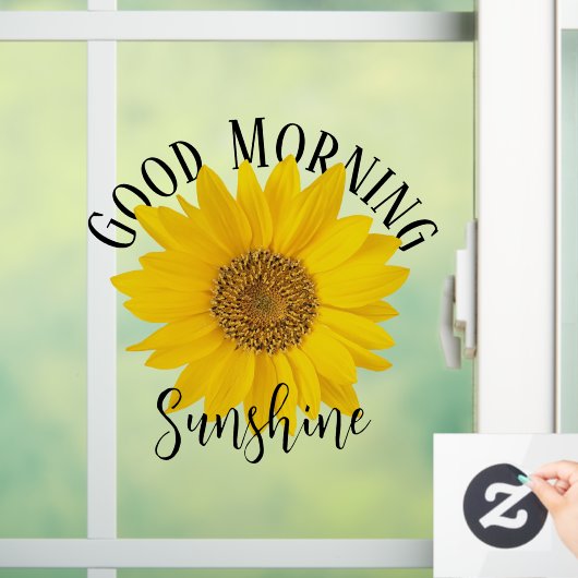 Good Morning Sunshine Sunflower Raamsticker (Huis)