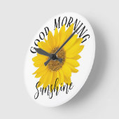 Good Morning Sunshine Sunflower Ronde Klok (Hoek)