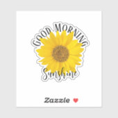 Good Morning Sunshine Sunflower Sticker (Vel)