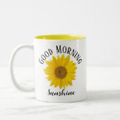Good Morning Sunshine Sunflower Tweekleurige Koffiemok (Links)
