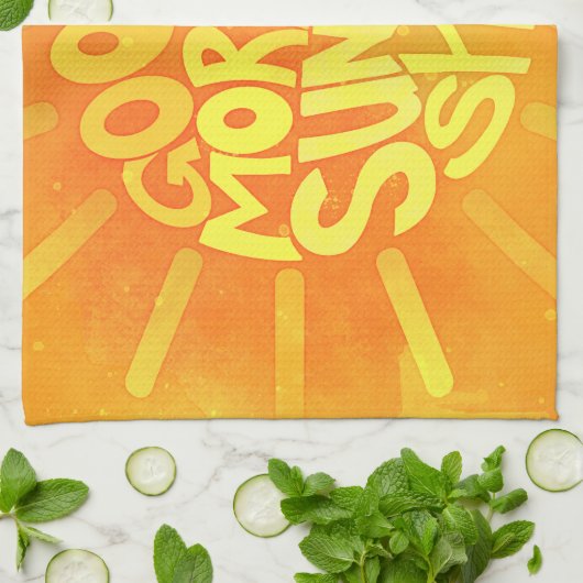 Good Morning, Sunshine. Theedoek (Gevouwen)