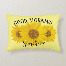 Good Morning Sunshine Yellow Sunflower Accent Kussen