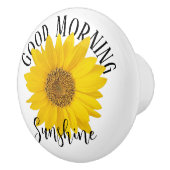 Good Morning Sunshine Yellow Sunflower Keramische Knop (Rechts)