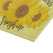 Good Morning Sunshine Yellow Sunflower Snijplank (Hoek)