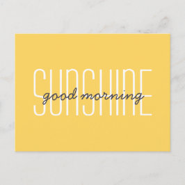 Good Morning Sunshine Yellow Typography Quote Briefkaart