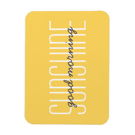 Good Morning Sunshine Yellow Typography Sun Quote Magneet