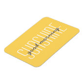 Good Morning Sunshine Yellow Typography Sun Quote Magneet (Linkerzijde)